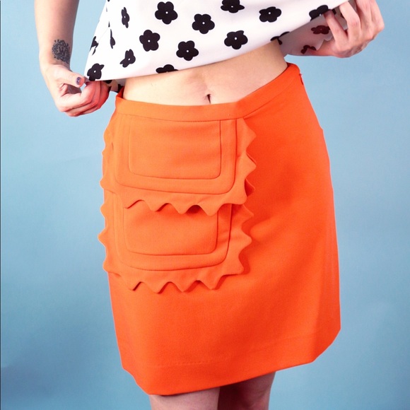 Victoria Beckham x Target Orange Mini Skirt - Picture 2 of 3